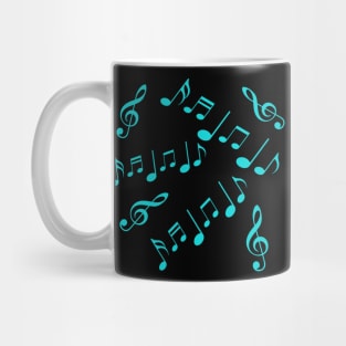 Blue Musical Notes Mug